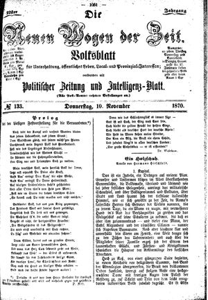 Neue Wogen der Zeit vom 10.11.1870