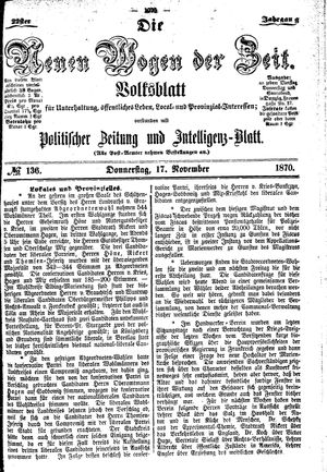 Neue Wogen der Zeit vom 17.11.1870