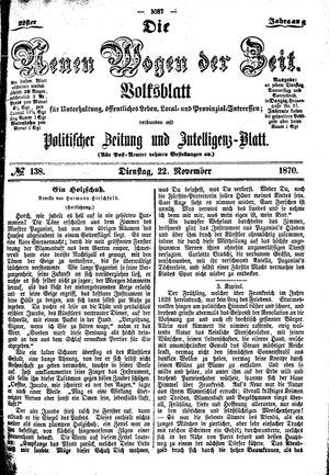 Neue Wogen der Zeit on Nov 22, 1870