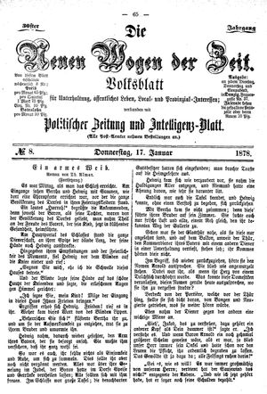 Neue Wogen der Zeit vom 17.01.1878