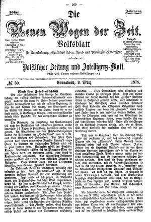 Neue Wogen der Zeit on Mar 9, 1878