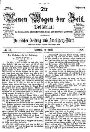 Neue Wogen der Zeit on Apr 2, 1878