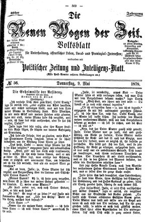 Neue Wogen der Zeit vom 09.05.1878