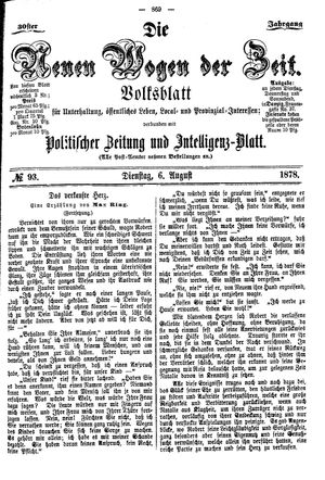 Neue Wogen der Zeit on Aug 6, 1878