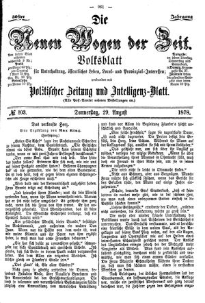 Neue Wogen der Zeit on Aug 29, 1878
