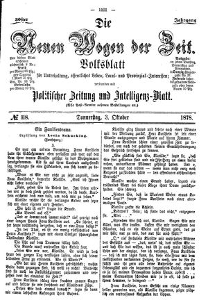 Neue Wogen der Zeit vom 03.10.1878