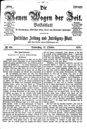 Neue Wogen der Zeit vom 17.10.1878