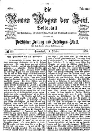 Neue Wogen der Zeit vom 19.10.1878