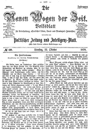 Neue Wogen der Zeit on Oct 22, 1878