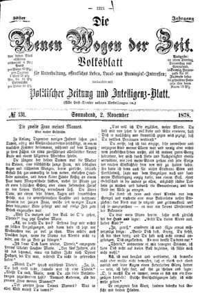 Neue Wogen der Zeit on Nov 2, 1878