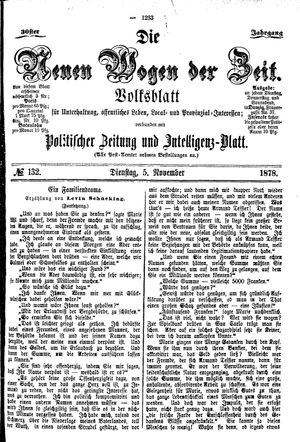 Neue Wogen der Zeit vom 05.11.1878
