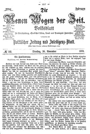 Neue Wogen der Zeit vom 26.11.1878