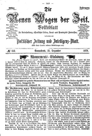 Neue Wogen der Zeit on Dec 21, 1878