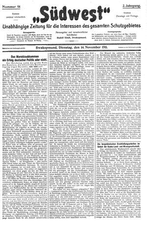 Südwest vom 14.11.1911