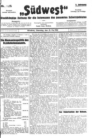 Südwest vom 21.05.1912
