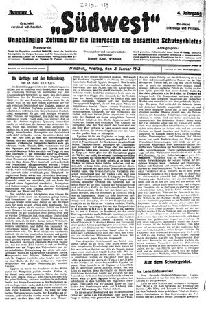 Südwest vom 03.01.1913