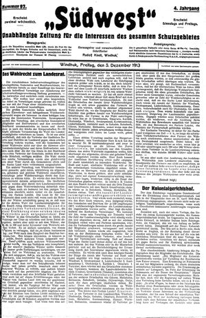 Südwest vom 05.12.1913