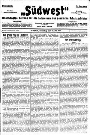 Südwest vom 19.05.1914