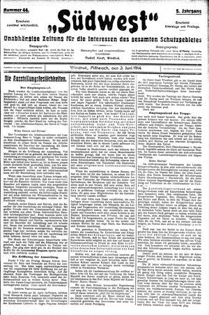 Südwest vom 03.06.1914