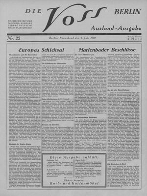 Die Voss vom 02.07.1921
