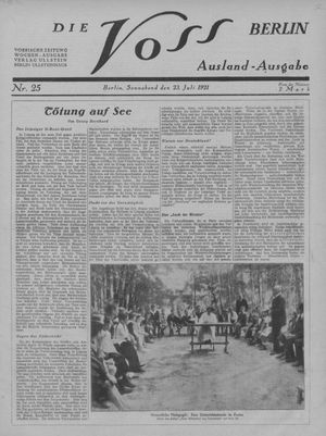 Die Voss vom 23.07.1921