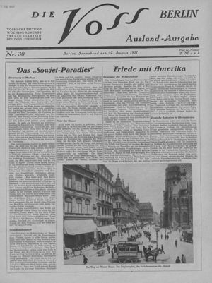Die Voss vom 27.08.1921