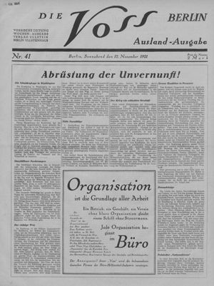 Die Voss vom 12.11.1921