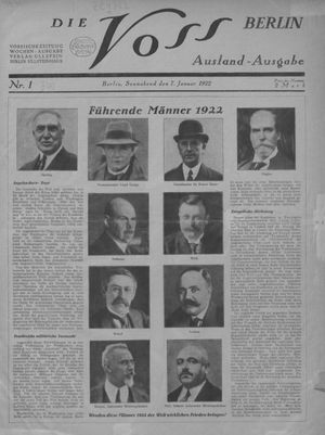 Die Voss vom 07.01.1922