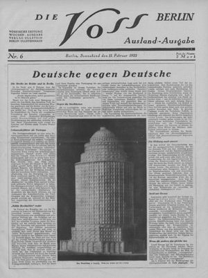 Die Voss vom 11.02.1922