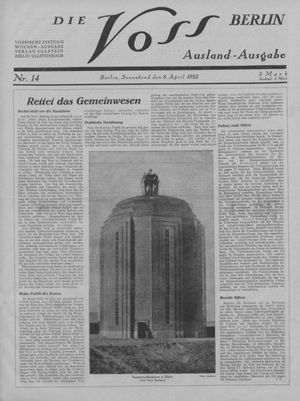 Die Voss vom 08.04.1922