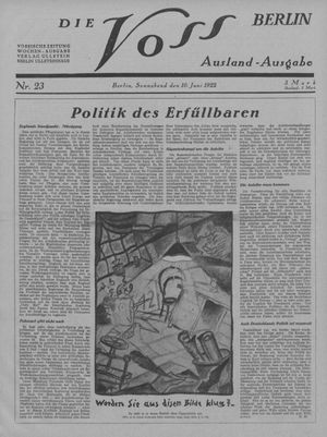 Die Voss vom 10.06.1922