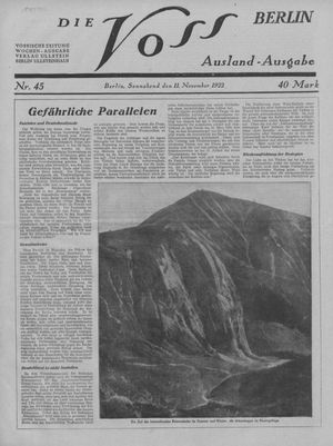Die Voss vom 11.11.1922