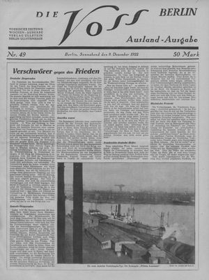 Die Voss vom 09.12.1922