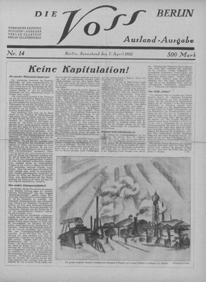 Die Voss vom 07.04.1923