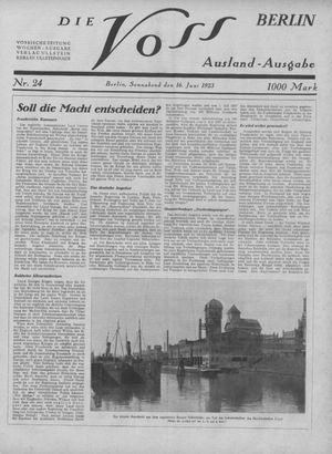 Die Voss vom 16.06.1923