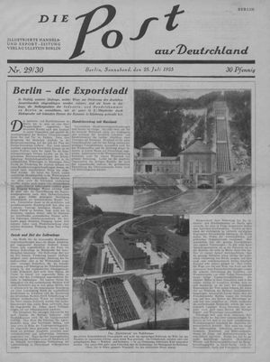 Die Post aus Deutschland vom 25.07.1925