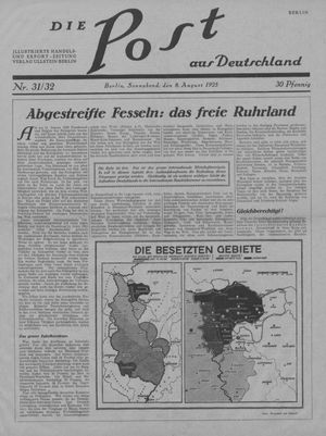 Die Post aus Deutschland vom 08.08.1925