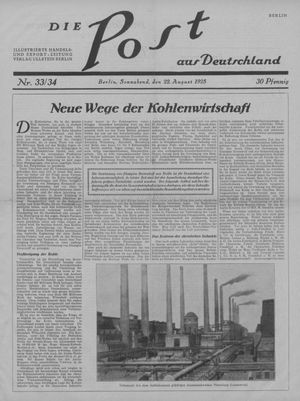 Die Post aus Deutschland vom 22.08.1925