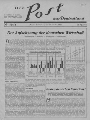 Die Post aus Deutschland vom 31.10.1925