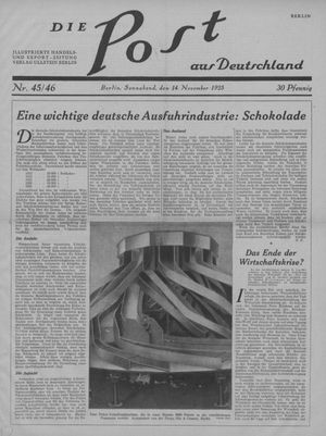 Die Post aus Deutschland vom 14.11.1925
