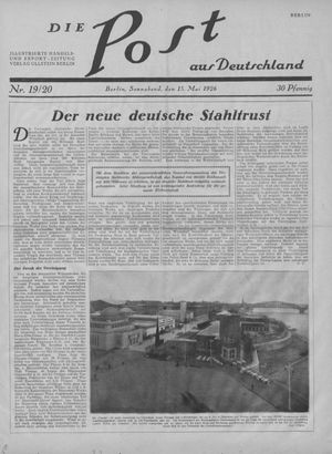 Die Post aus Deutschland vom 15.05.1926