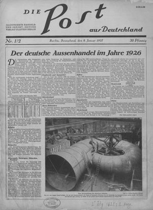 Die Post aus Deutschland vom 08.01.1927