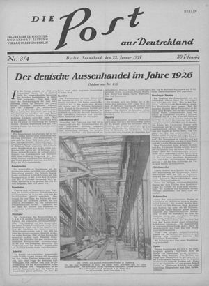Die Post aus Deutschland vom 22.01.1927