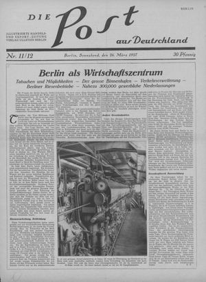 Die Post aus Deutschland vom 26.03.1927