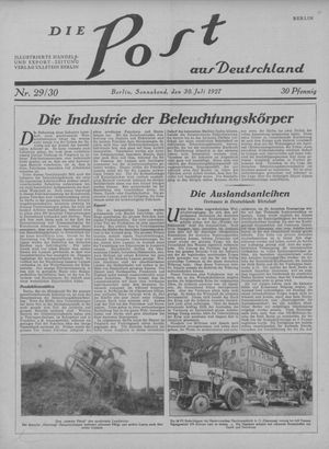 Die Post aus Deutschland vom 30.07.1927