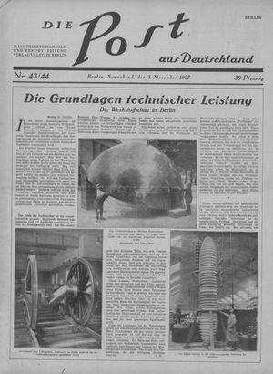 Die Post aus Deutschland vom 05.11.1927