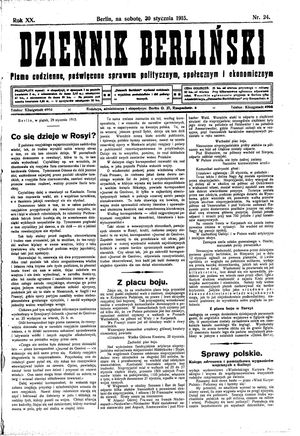Dziennik Berliński vom 30.01.1915