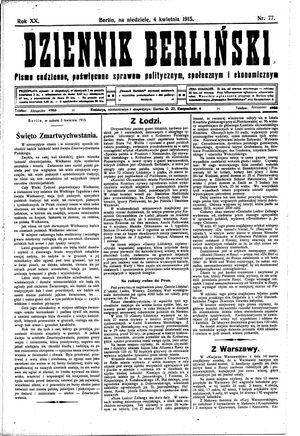 Dziennik Berliński vom 04.04.1915