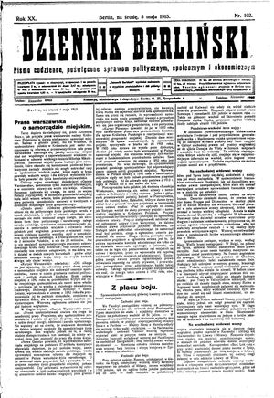 Dziennik Berliński vom 05.05.1915