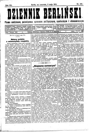 Dziennik Berliński vom 06.05.1915